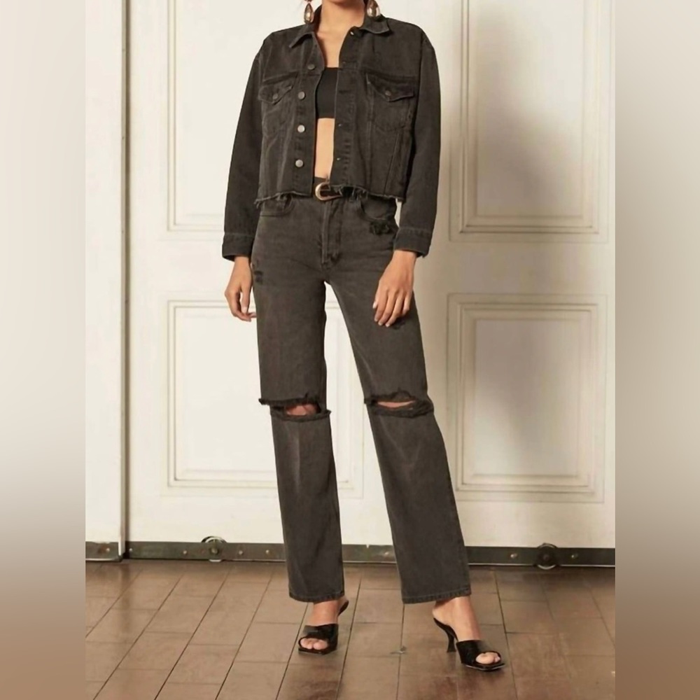 Boyish High-Rise Black Jeans